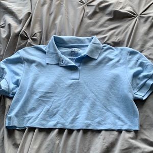 cropped golden colored tee